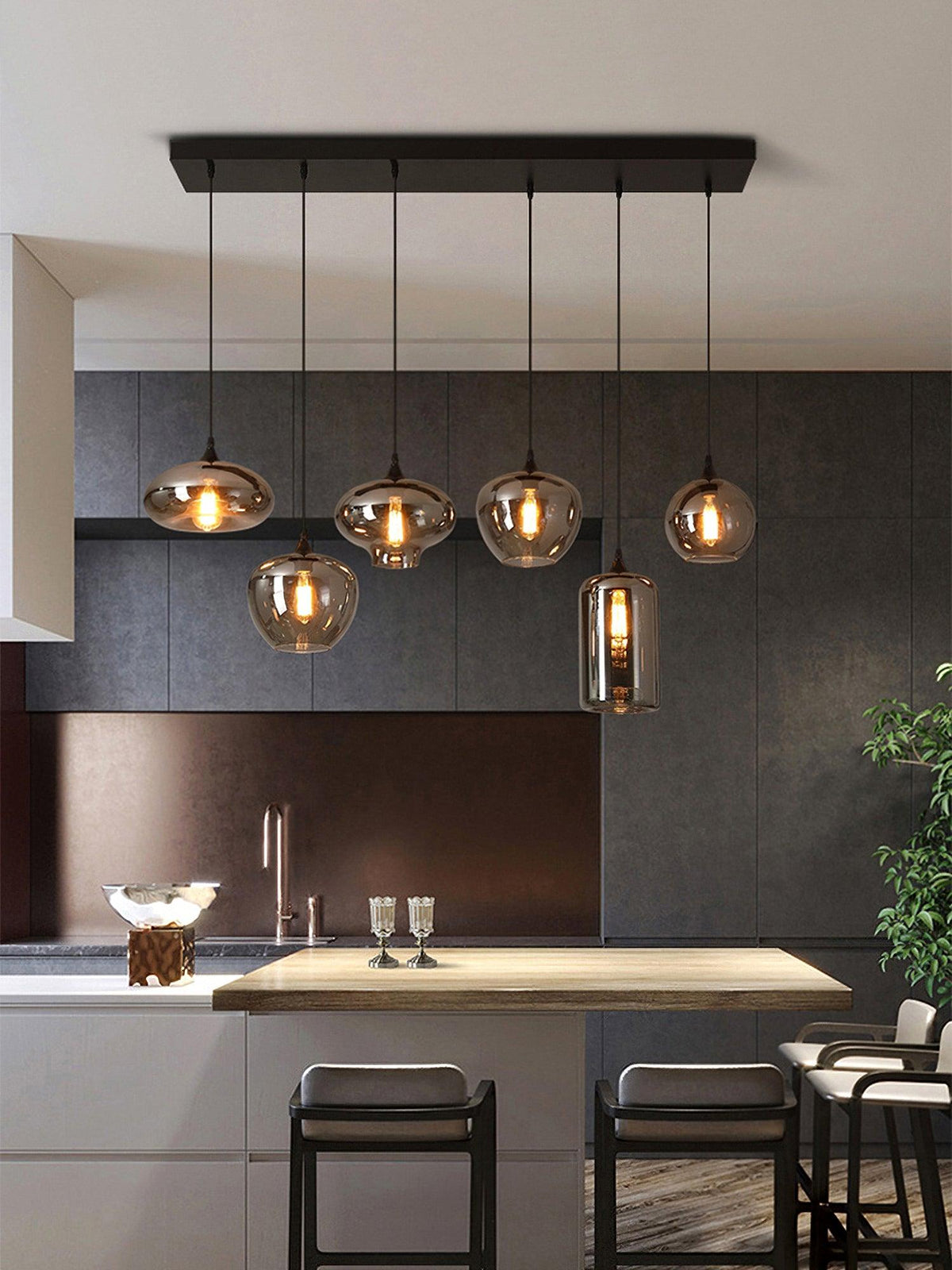 Bottle Glass Pendant Light