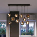 Modern Restaurant Glass Combination Industrial Style Chandelier