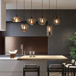 Modern Restaurant Glass Combination Industrial Style Chandelier