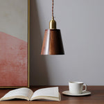 Lyfa Walnut Pendant Light – Modern Brass & Wood Hanging Lamp for Dining, Kitchen, Bedroom