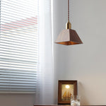 Lyfa Walnut Pendant Light – Modern Brass & Wood Hanging Lamp for Dining, Kitchen, Bedroom