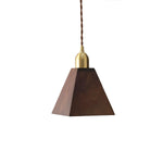 Lyfa Walnut Pendant Light – Modern Brass & Wood Hanging Lamp for Dining, Kitchen, Bedroom