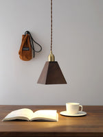 Lyfa Walnut Pendant Light – Modern Brass & Wood Hanging Lamp for Dining, Kitchen, Bedroom