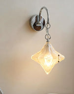 Lyra Star Wall Sconce – Modern Chrome & Glass Wall Light