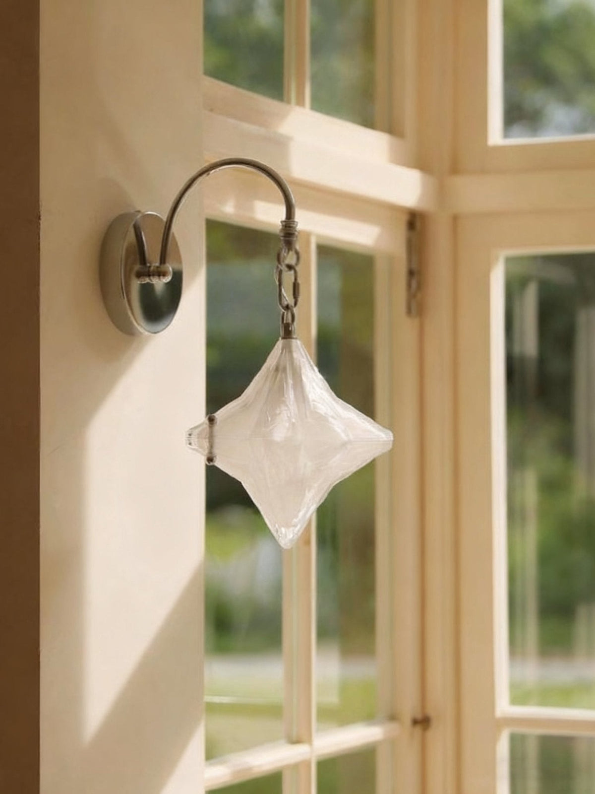Lyra Star Wall Sconce – Modern Chrome & Glass Wall Light