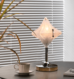 Lyra Star Table Lamp – Modern Glass Diffuser with Chrome Base for Bedside & Living Room