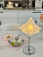Lyra Star Table Lamp – Modern Glass Diffuser with Chrome Base for Bedside & Living Room