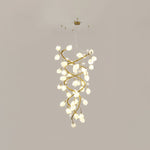 Lysandra Cascade Staircase Chandelier in Gold and Ceramic