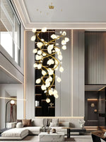Lysandra Cascade Staircase Chandelier in Gold and Ceramic
