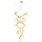 Lysandra Cascade Staircase Chandelier in Gold and Ceramic