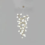 Lysandra Cascade Staircase Chandelier in Gold and Ceramic