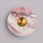 Lysandra Bulgari Purple Marble Wall Sconce with Brass Accent