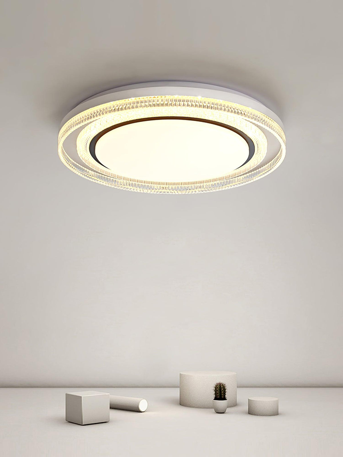 Milagro LED Flush Mount Ceiling Light in Iron and Acrylic