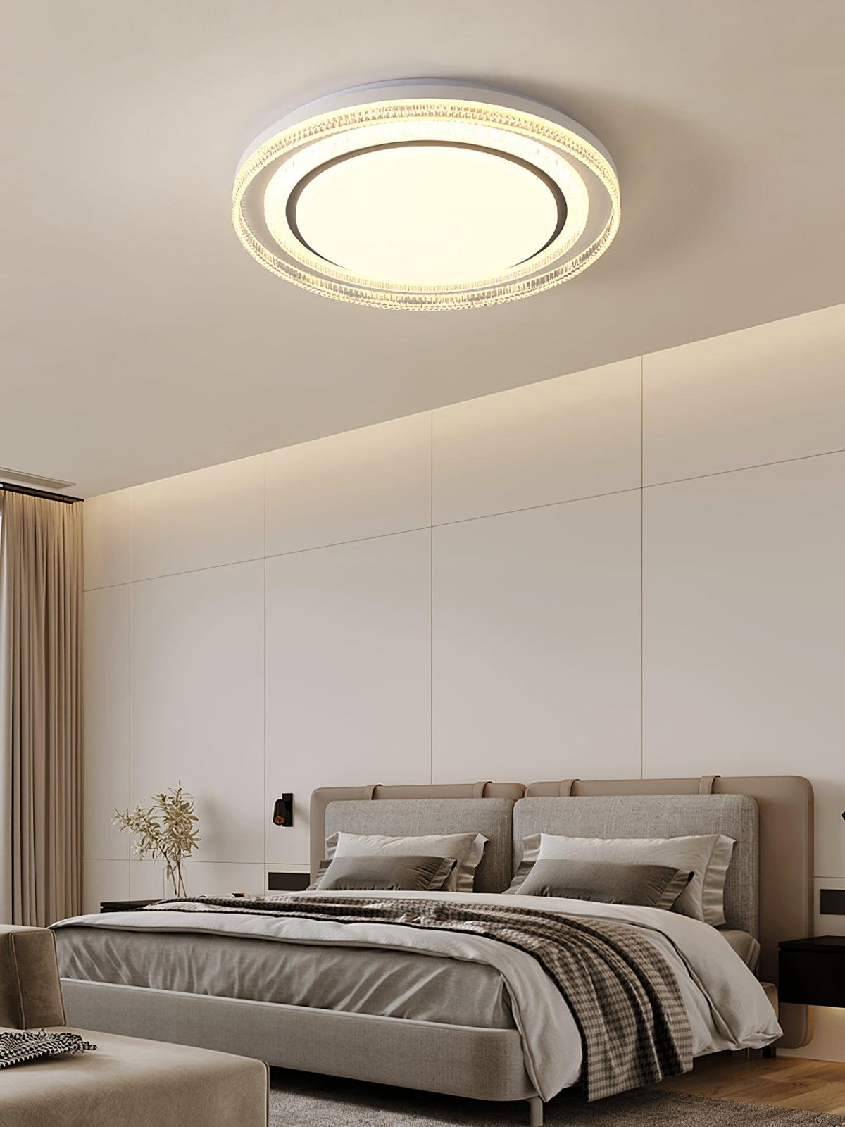 Milagro LED Flush Mount Ceiling Light in Iron and Acrylic