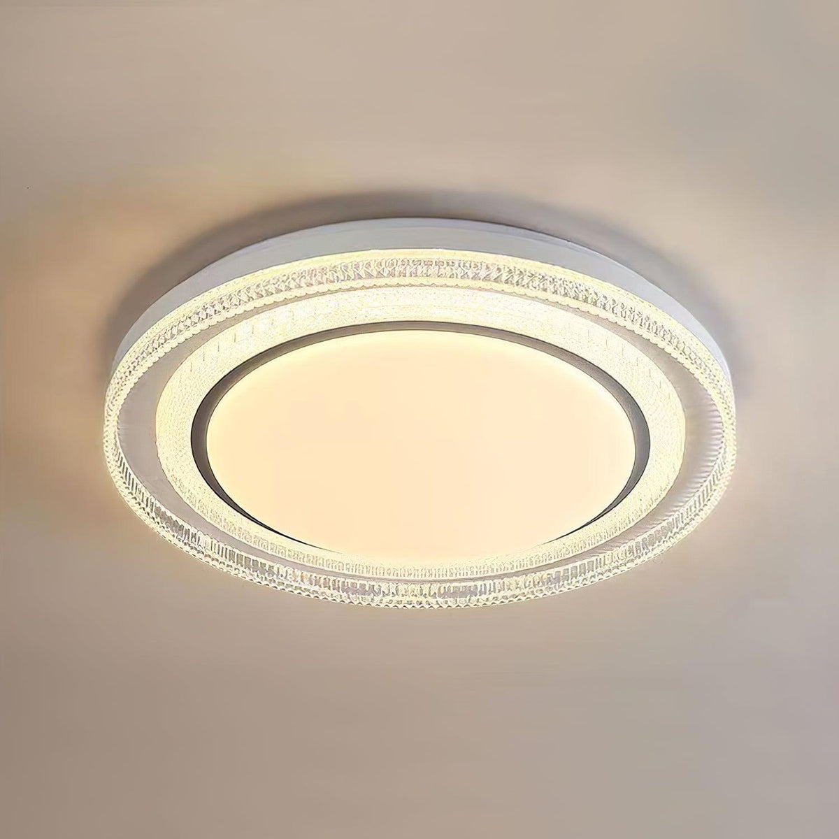 Milagro LED Flush Mount Ceiling Light in Iron and Acrylic
