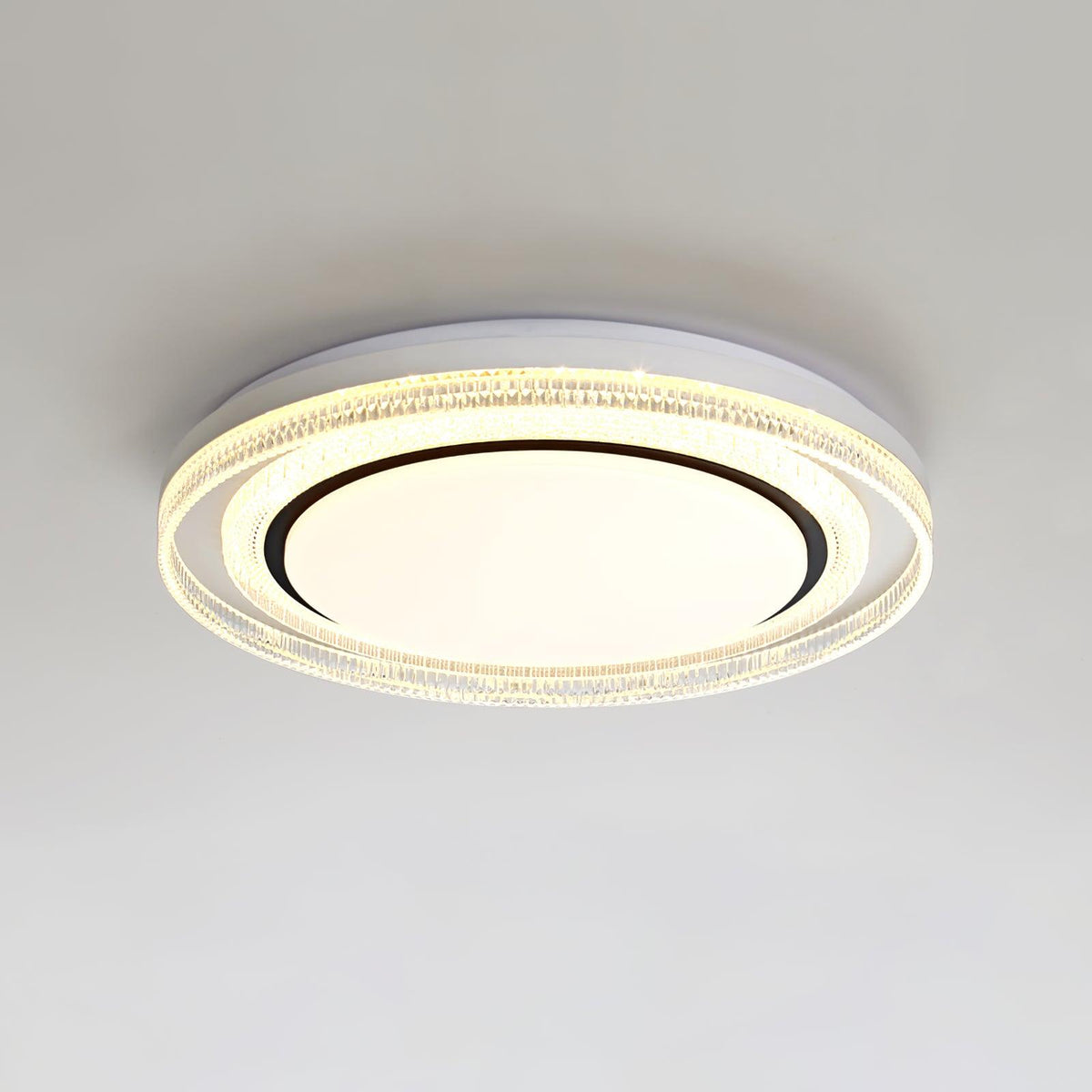 Milagro LED Flush Mount Ceiling Light in Iron and Acrylic
