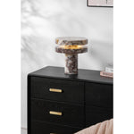Halo Marble Table Lamp – Sculptural LED Accent Light in Natural Stone
