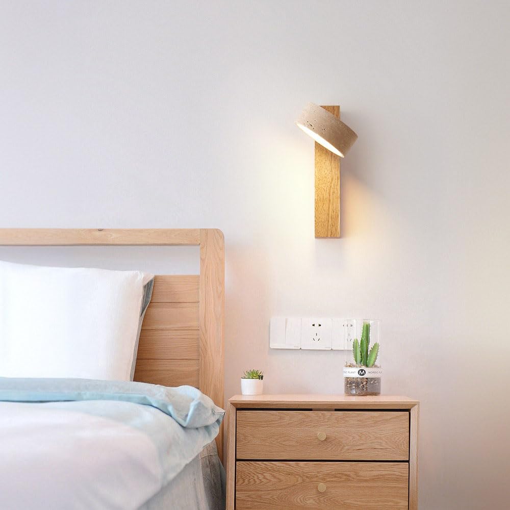 Off White Travertine Wall Lamp