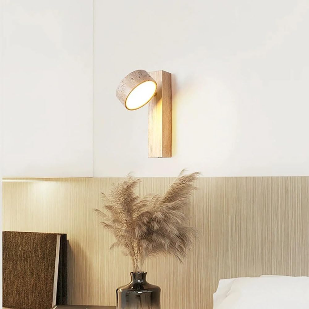 Off White Travertine Wall Lamp