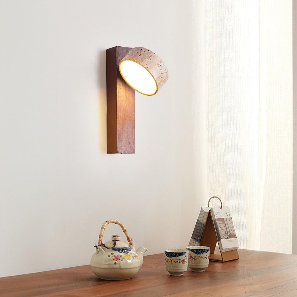 Off White Travertine Wall Lamp