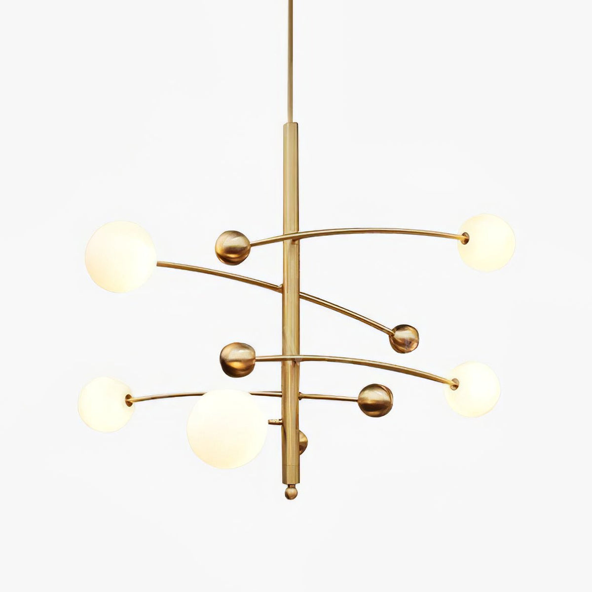 Magic Bean Chandelier — Modern Brass and Glass Pendant Light for Dining and Living Rooms