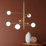Magic Bean Chandelier — Modern Brass and Glass Pendant Light for Dining and Living Rooms