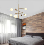 Magic Bean Chandelier — Modern Brass and Glass Pendant Light for Dining and Living Rooms