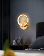 Crystal Butterfly Wall Sconce with LED Light in Gold Finish