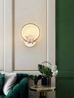 Crystal Butterfly Wall Sconce with LED Light in Gold Finish