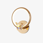 Crystal Butterfly Wall Sconce with LED Light in Gold Finish