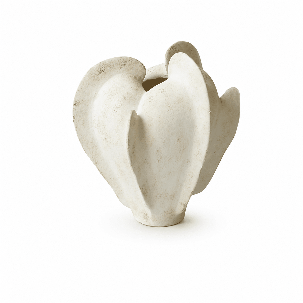 Magnolia Bloom Hand-Thrown Stoneware Sculptural Vase for Modern Interiors