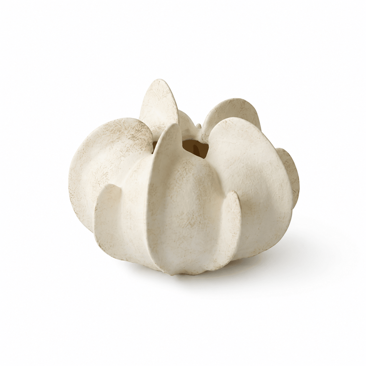 Magnolia Bloom Hand-Thrown Stoneware Sculptural Vase for Modern Interiors