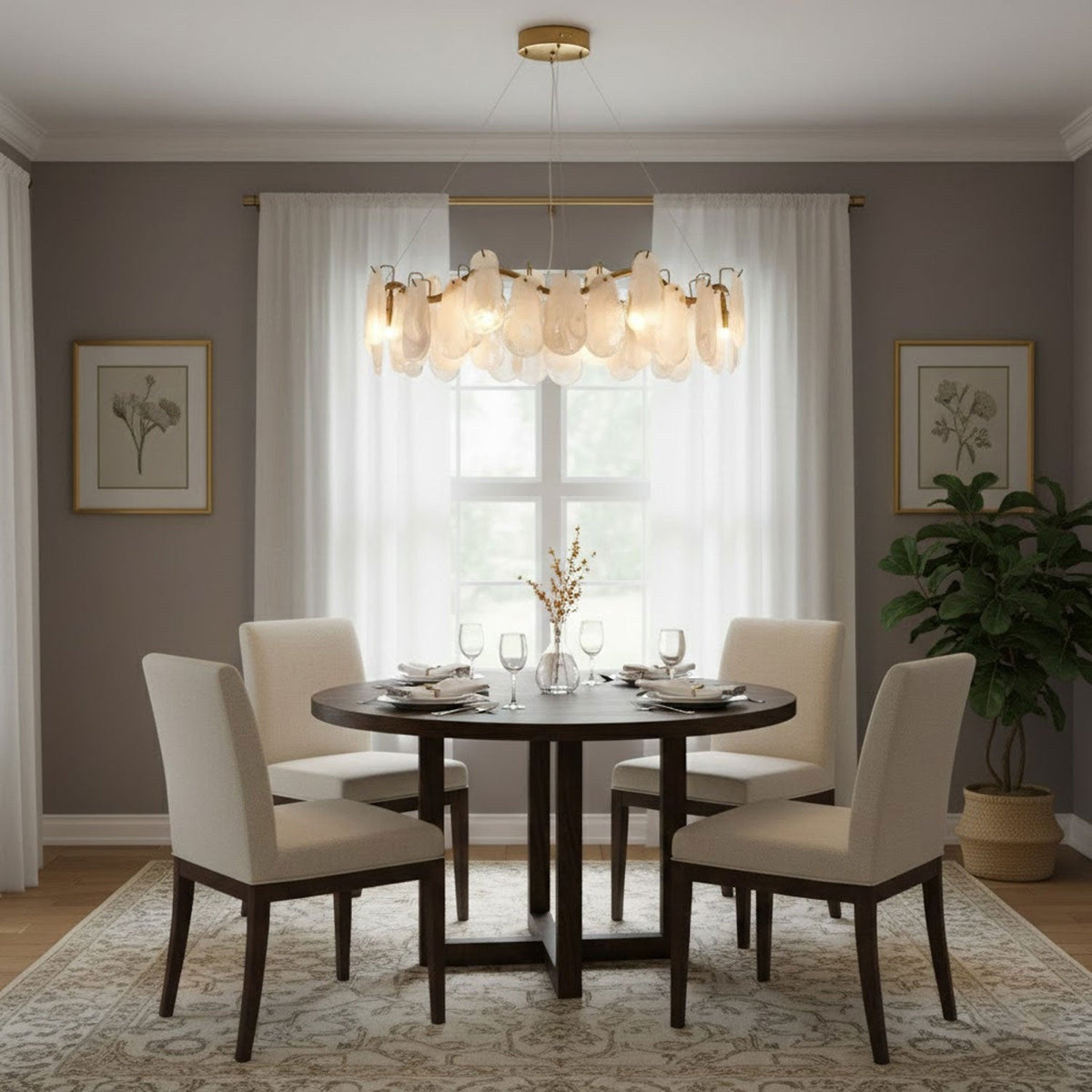 Mahina Cloud Glass Chandelier for Modern Dining Room and Living Room
