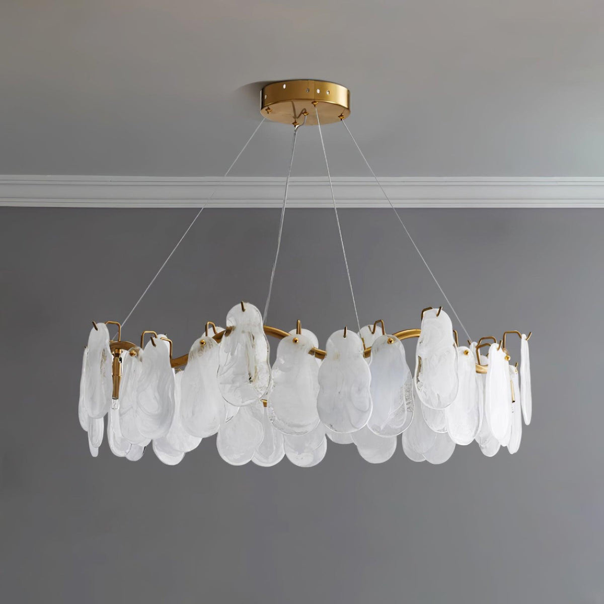 Mahina Cloud Glass Chandelier for Modern Dining Room and Living Room