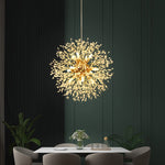 Luxury Style Living Room Lamp Nordic Dandelion Crystal Chandelier
