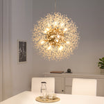 Luxury Style Living Room Lamp Nordic Dandelion Crystal Chandelier