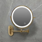 Wall Mounted Folding Illuminated Beauty Mirror For The Bathroom