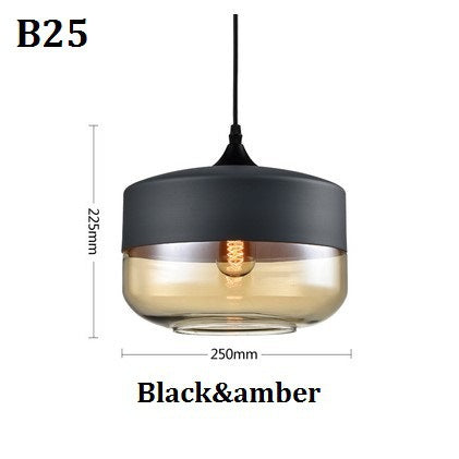 Modern Minimalist Geometric Amber Glass Chandelier