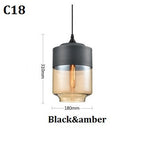 Modern Minimalist Geometric Amber Glass Chandelier