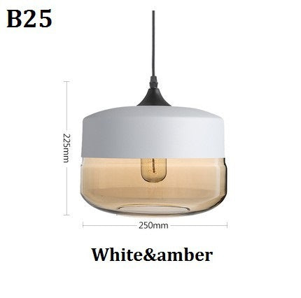 Modern Minimalist Geometric Amber Glass Chandelier