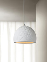 Malva Pendant Light – Sculptural White Clay LED Pendant for Modern Interiors