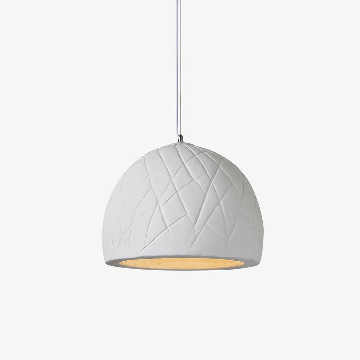 Malva Pendant Light – Sculptural White Clay LED Pendant for Modern Interiors