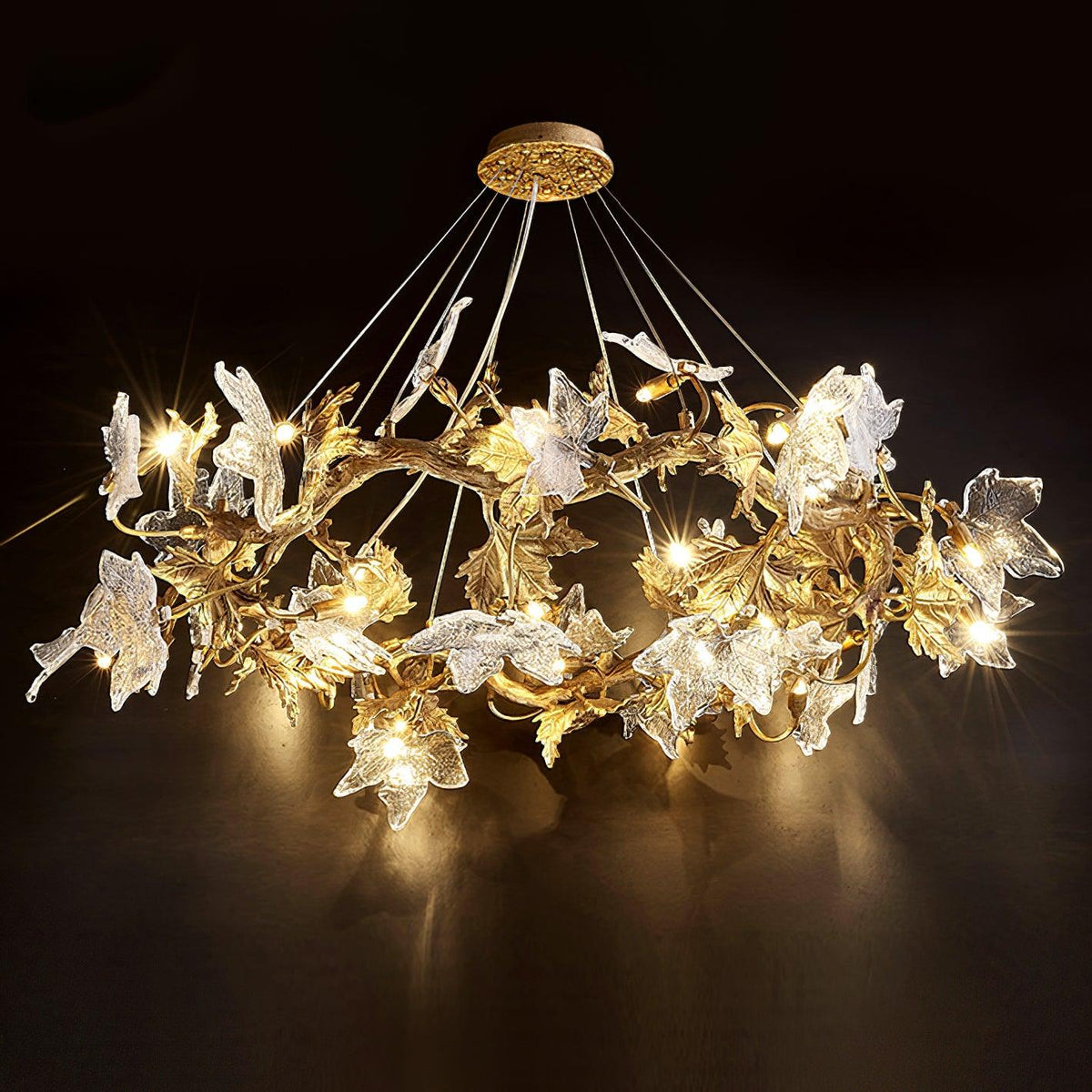 maple-leaf-brass-chandelier