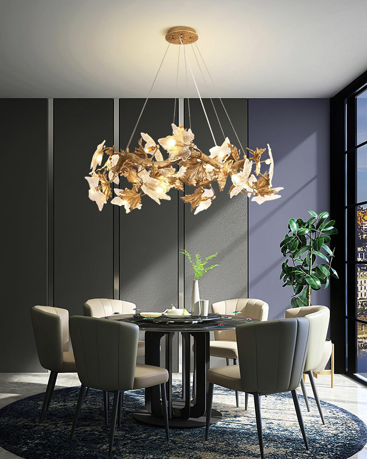 maple-leaf-brass-chandelier