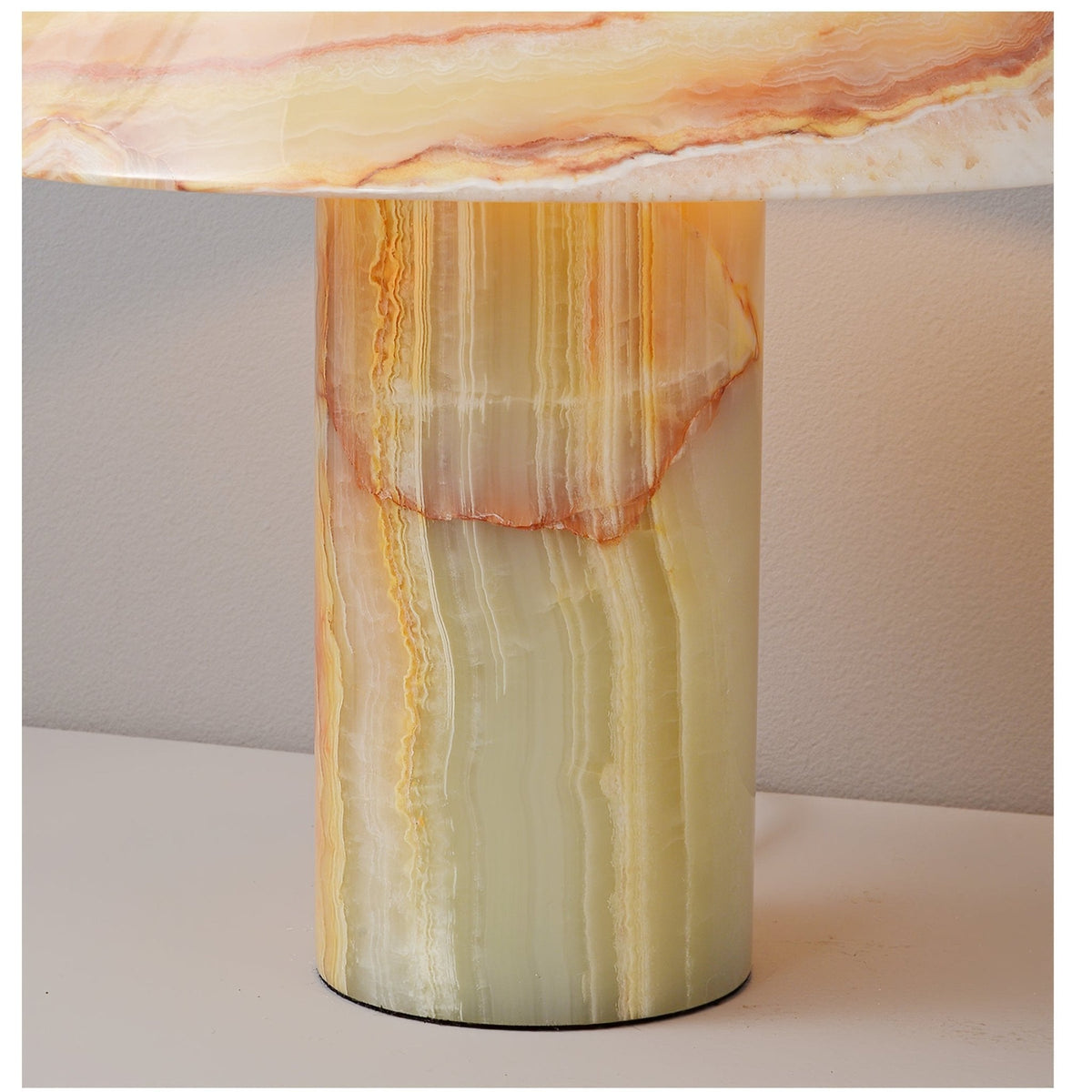 Marbelle Onyx Table Lamp – Hand-Carved Natural Stone Bedside Light