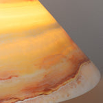 Marbelle Onyx Table Lamp – Hand-Carved Natural Stone Bedside Light