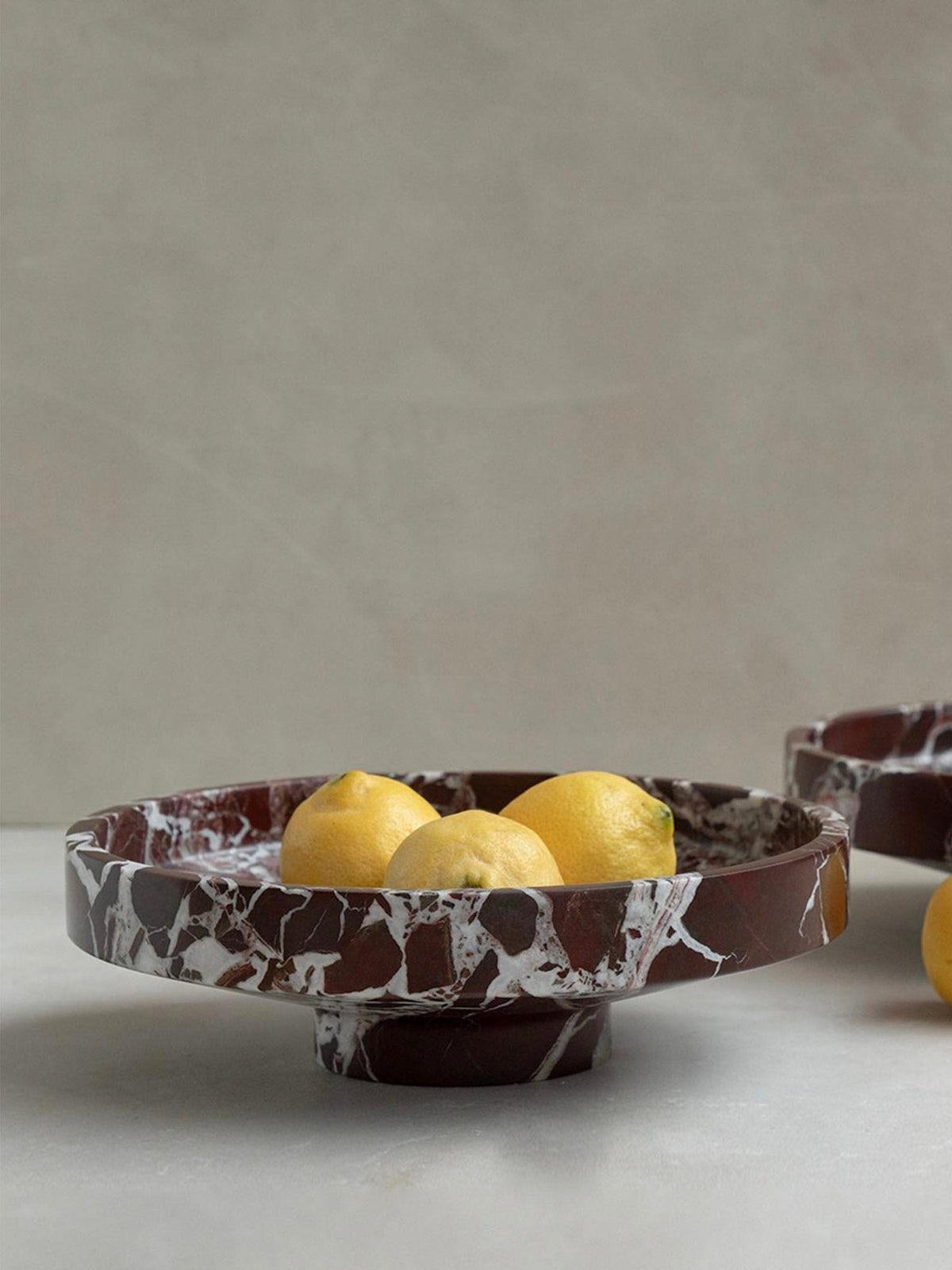 Sculptural Stone Catchall Tray for Entryway and Coffee Table Decor