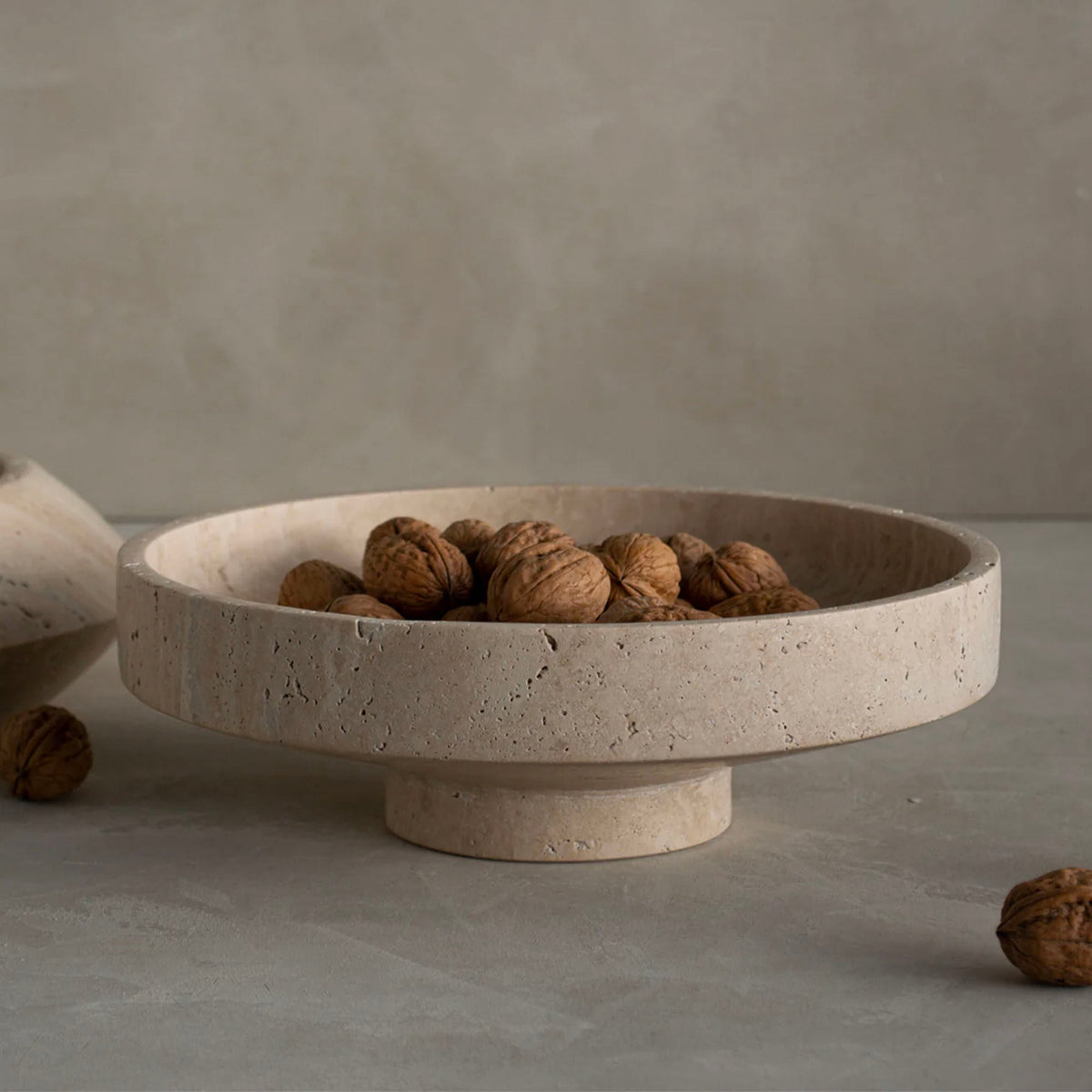 Sculptural Stone Catchall Tray for Entryway and Coffee Table Decor