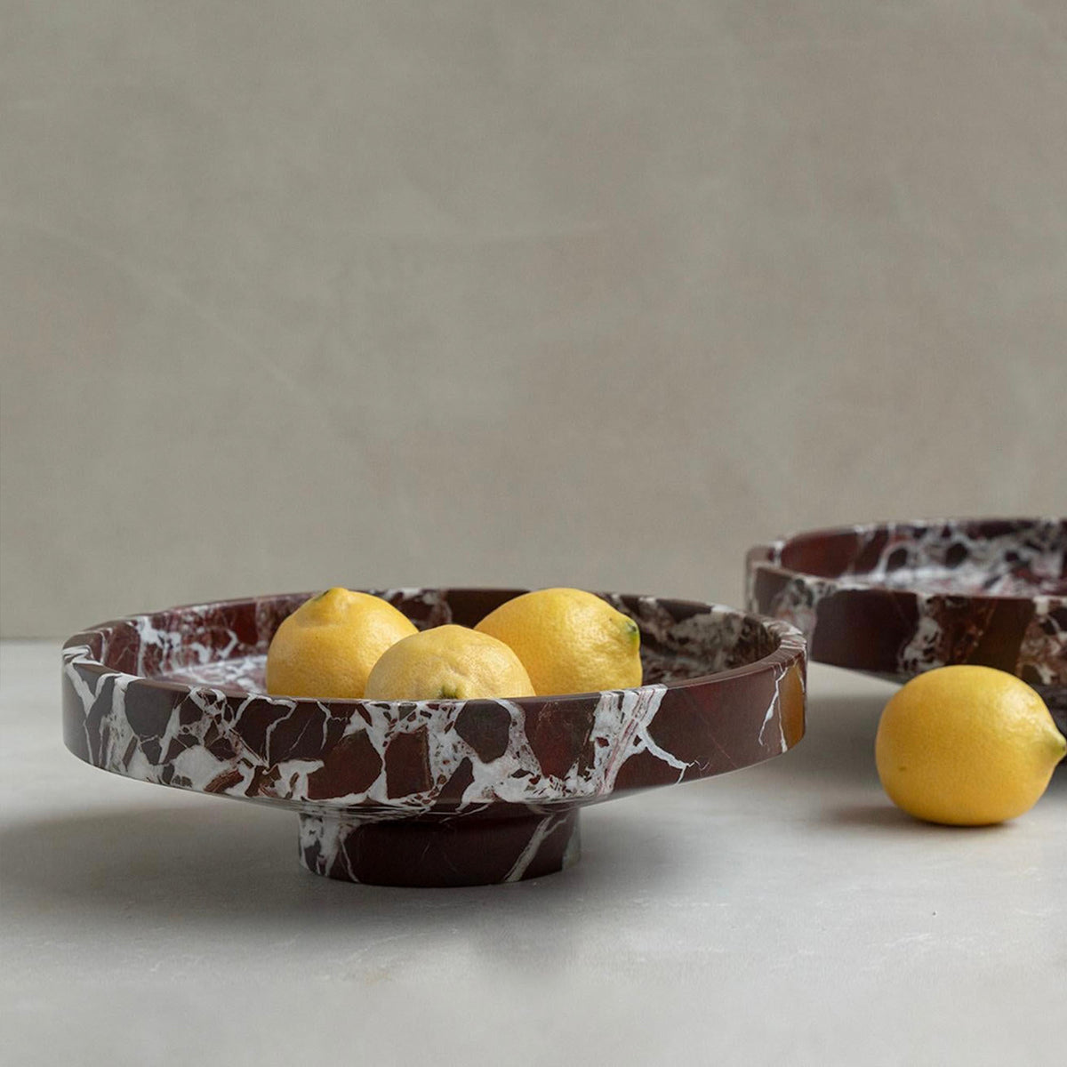 Sculptural Stone Catchall Tray for Entryway and Coffee Table Decor