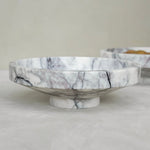Sculptural Stone Catchall Tray for Entryway and Coffee Table Decor